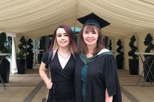 Christine and Helen Wilson at July Graduation 2019 